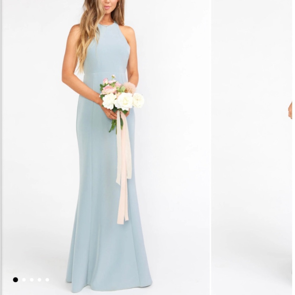 Show Me Your Mumu Chicago high neck trumpet/mermaid gown - silver sage